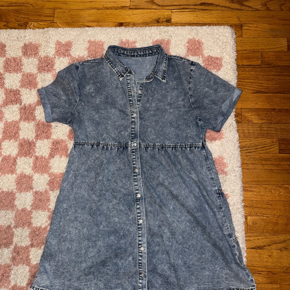 Denim Short Sleeve Dress